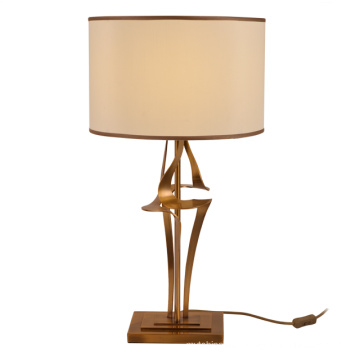 Luxury Modern Custom Simple Design Bedside Table Lamps With Fabric Shade
